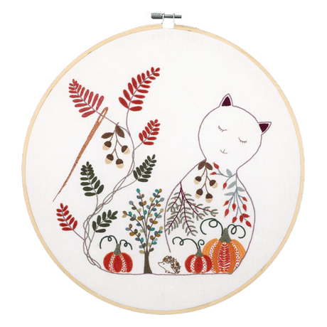 Embroidery Kit - The Cat in Automn