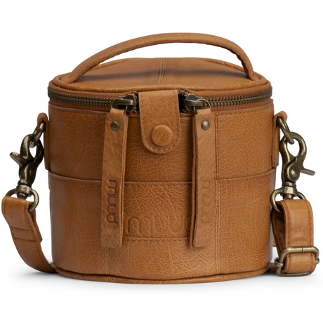 Saturn mini knitting project leather bag by MUUD