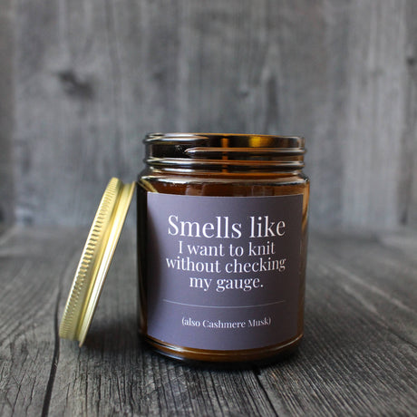 Coconut and soy wax candles for knitters by NNK Press