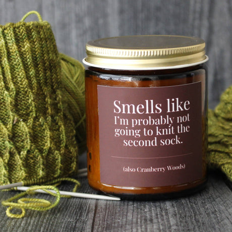 Coconut and soy wax candles for knitters by NNK Press