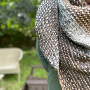 Nightshift shawl knitting kit by Andrea Mowry