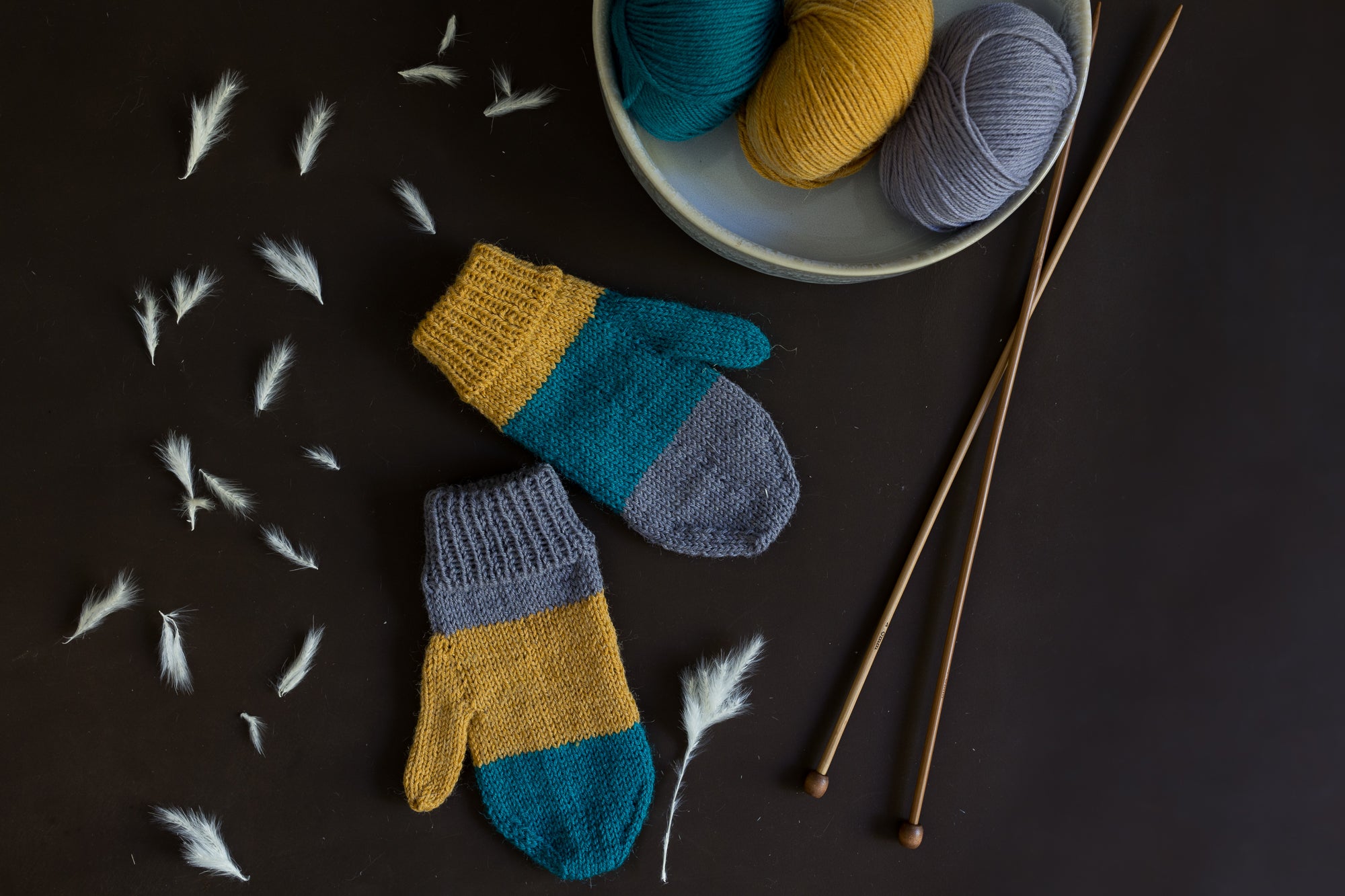 Knitting Kit - North Sea Mittens by PetiteKnit