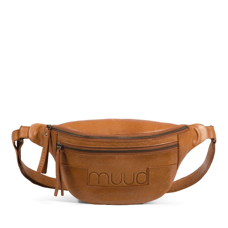 Brown leather bum clearance bag