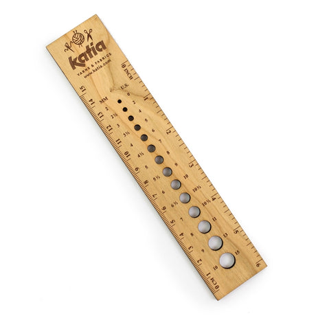 Règle en bois avec jauge par Katia