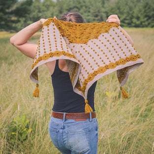 Kit de tricot - Harvest Moon Shawl par Gabrielle Vézina