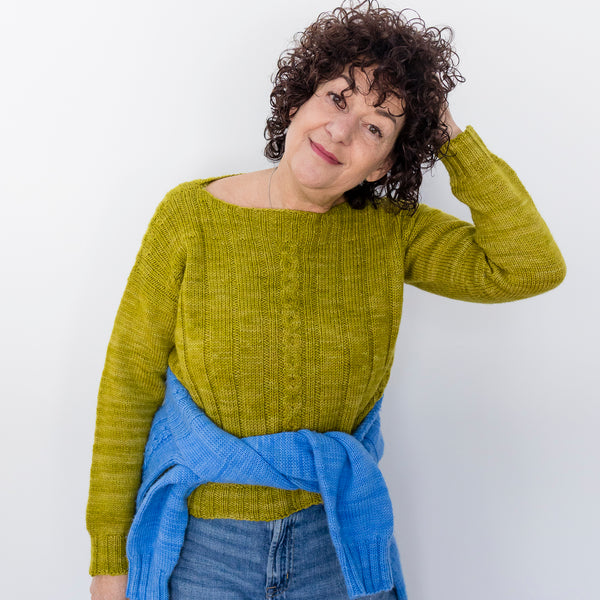 Kit de tricot - Chandail Amble en Calantra DK par Nathalie Bergeron