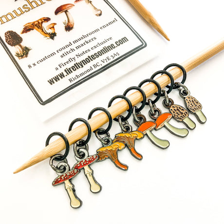 Stitch Marker Pack - Makers Mushrooms by Firefly Notes