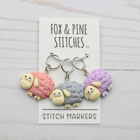 Marqueurs de mailles et de progression, Moutons par Fox & Pine
