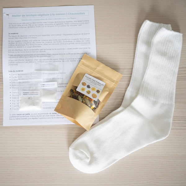 Kit d'activité de teinture Écoprint Chaussettes de coton par Djustyle