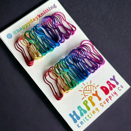 Set of 48 metal bulb stitch markers by Happy Day Knitting