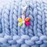 Rainbow Flower Crochet Stitch Marker by Twice Sheared Sheep