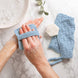 Kit de tricot débutant pour gant de toilette et tampon exfoliant