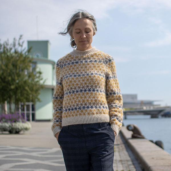 Kit de tricot- Coloured Crosses Senior par Anne Ventzel