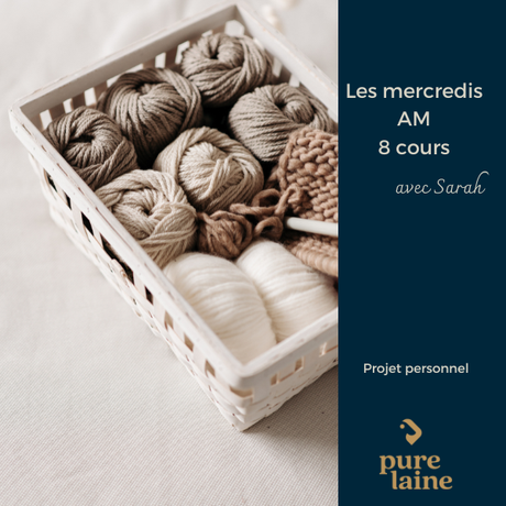 Cours de tricot - Projet personnel AM avec Sarah