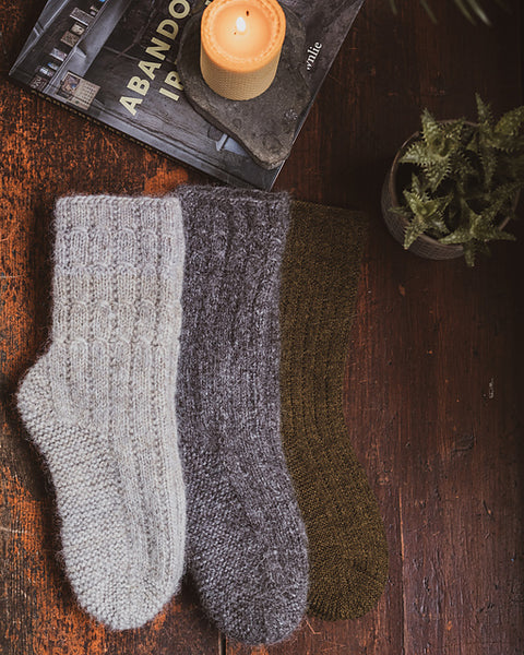 Kit de tricot - Chaussettes Camping par Tania Barley