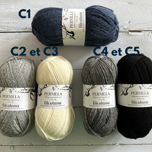 Kit de tricot - Châle Artus par Natasja Hornby