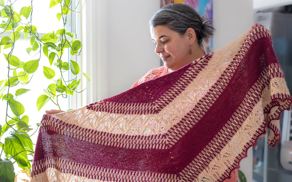 Kit de tricot - Châle Gladiolo par Tania Carreira