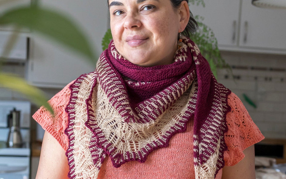 Kit de tricot - Châle Gladiolo par Tania Carreira