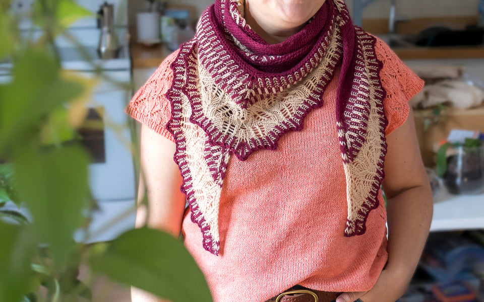 Kit de tricot - Châle Gladiolo par Tania Carreira