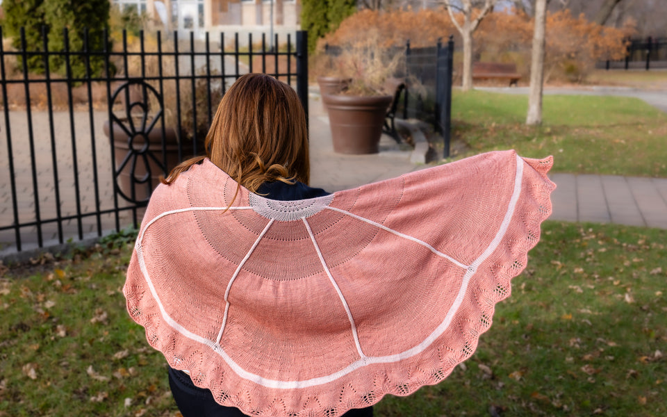 Kit de tricot - Châle Whitton Shawl par ByDoumBaril