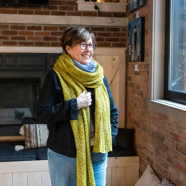 Kit de tricot - Foulard Foliage par Lucie Paquet