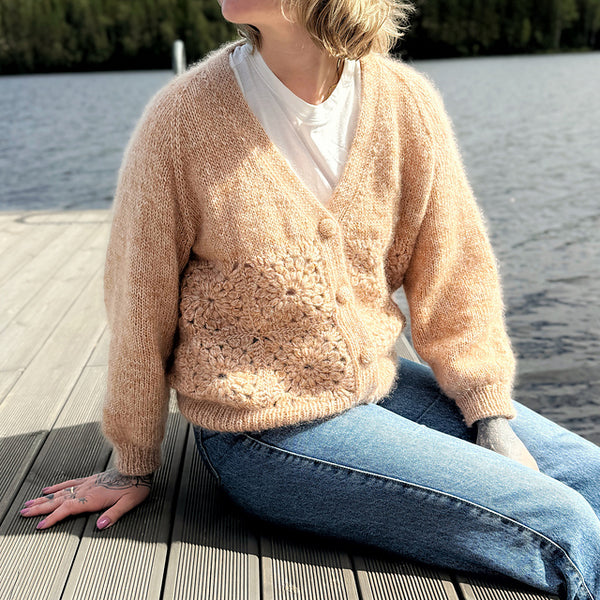 Kit de tricot - Evina Cardigan par Heidi Pettersen avec Air Drops