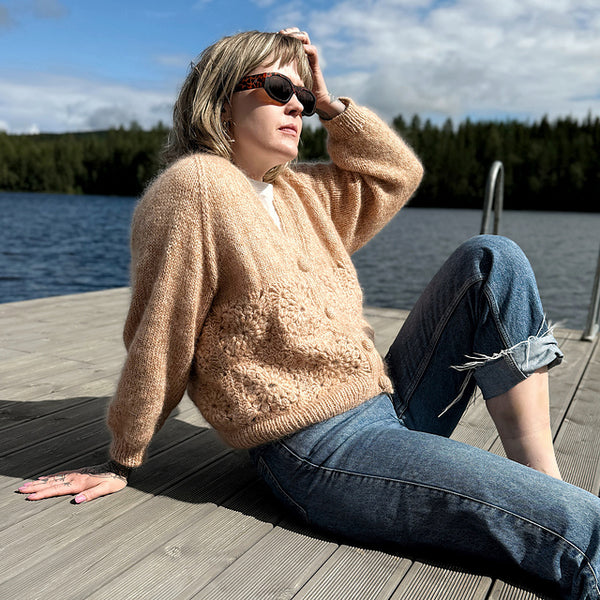 Kit de tricot - Evina Cardigan par Heidi Pettersen avec Air Drops