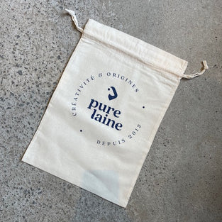 Cotton drawstring bag by Pure Laine