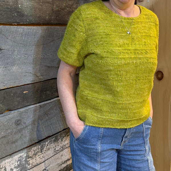 Kit de tricot - Pull à manche courte Vasiliki par Nathalie Martin