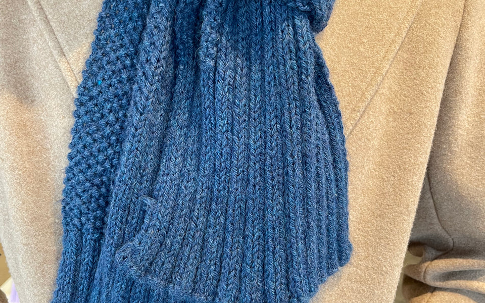 Kit de tricot - Foulard Le St-Sau 100% mérinos par Pure Laine