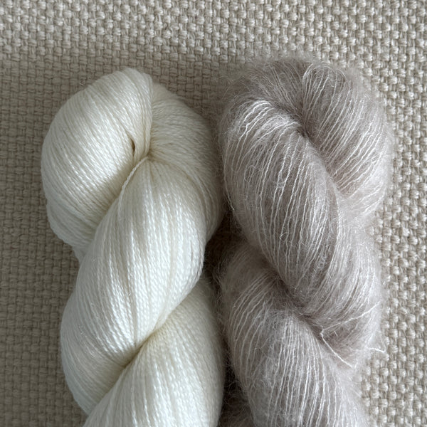 Kit de tricot - Écharpe Moissons par Lucie Paquet