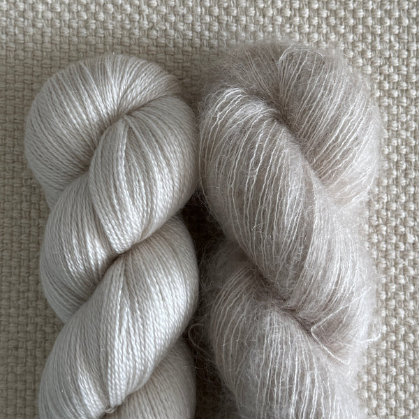 Kit de tricot - Écharpe Moissons par Lucie Paquet