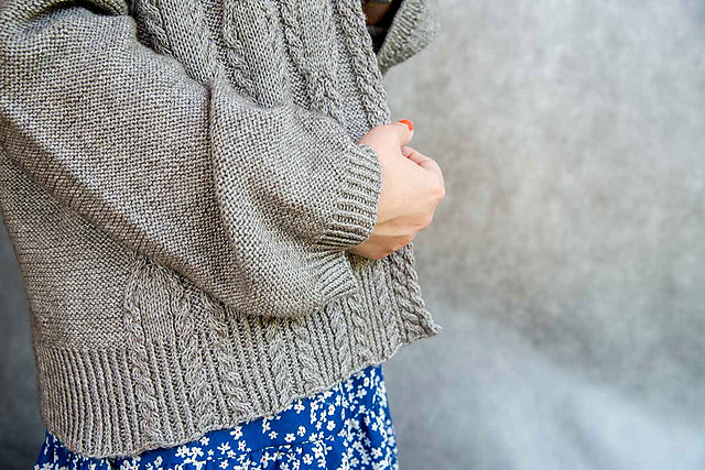 Kit de tricot - Cardigan Greyer par Hanna Maciejewska