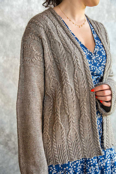 Kit de tricot - Cardigan Greyer par Hanna Maciejewska