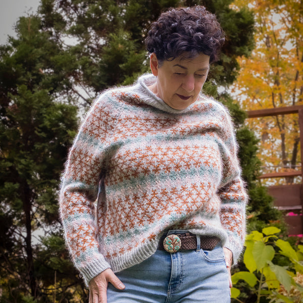 Knitting kit - Coloured Crosses Senior by Anne Ventzel