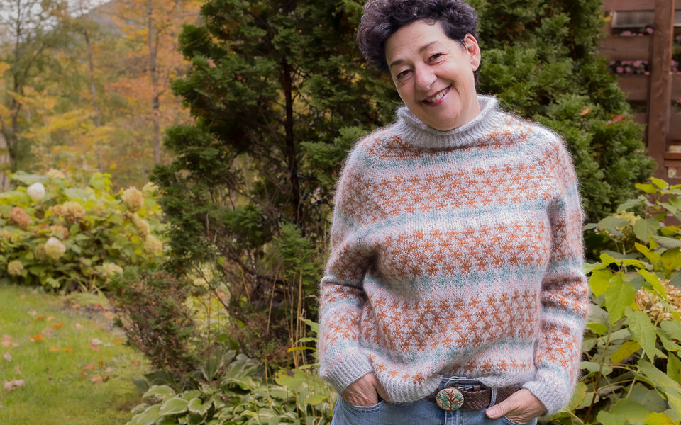 Kit de tricot- Coloured Crosses Senior par Anne Ventzel