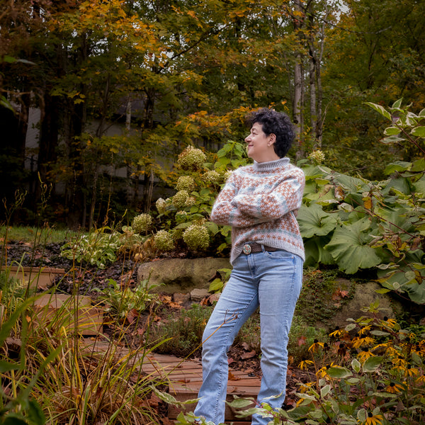 Knitting kit - Coloured Crosses Senior by Anne Ventzel