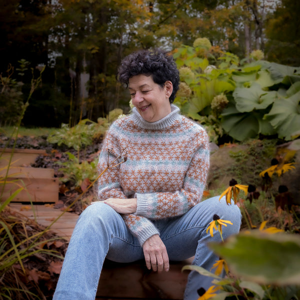 Knitting kit - Coloured Crosses Senior by Anne Ventzel