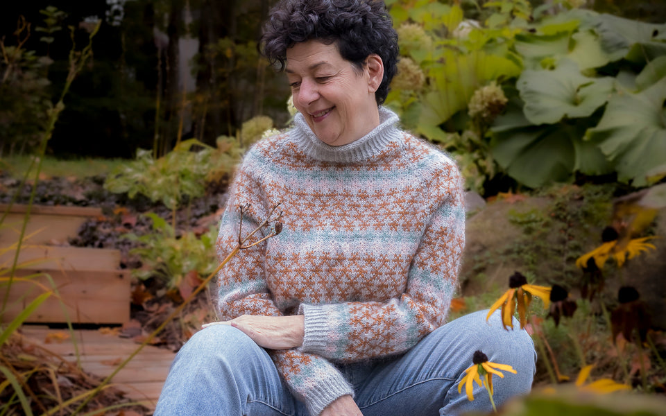 Kit de tricot- Coloured Crosses Senior par Anne Ventzel