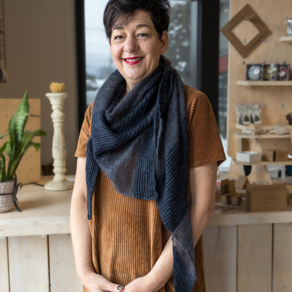 Kit de Tricot - Châle Marguarita de Fibre Carpe Diem