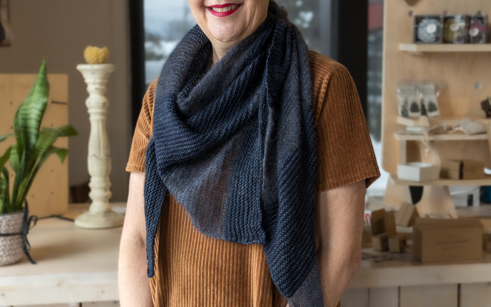 Kit de Tricot - Châle Marguarita de Fibre Carpe Diem