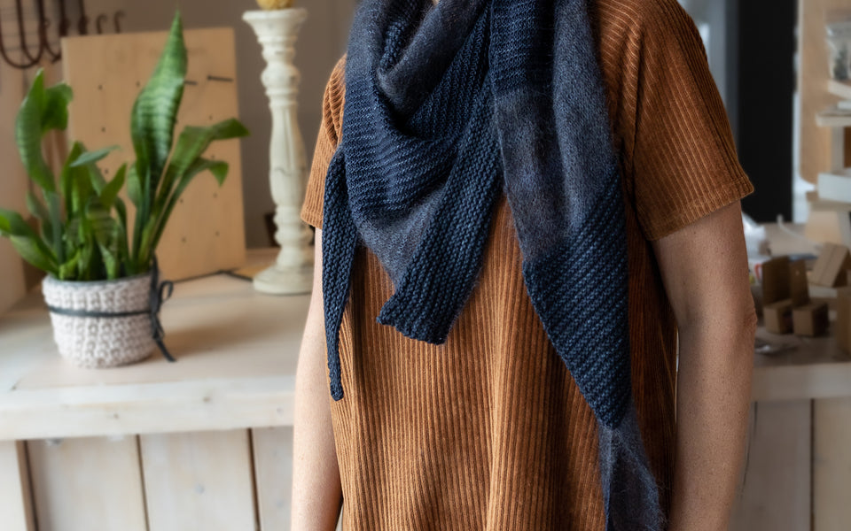 Kit de Tricot - Châle Marguarita de Fibre Carpe Diem