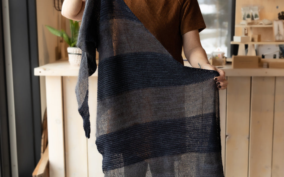 Kit de Tricot - Châle Marguarita de Fibre Carpe Diem