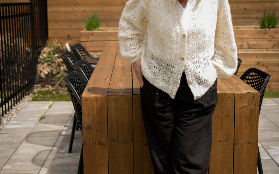 Kit de tricot - Cardigan Camelia par Minimi Knit Design