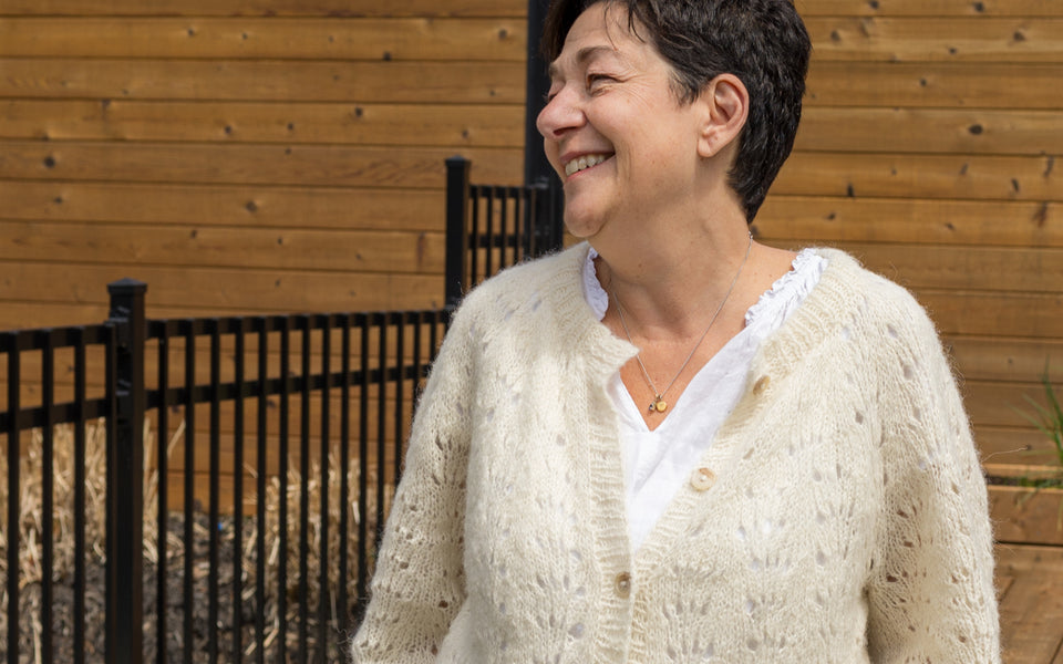 Kit de tricot - Cardigan Camelia par Minimi Knit Design