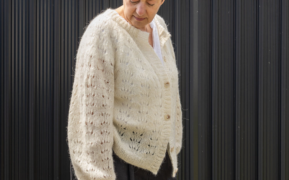 Kit de tricot - Cardigan Camelia par Minimi Knit Design