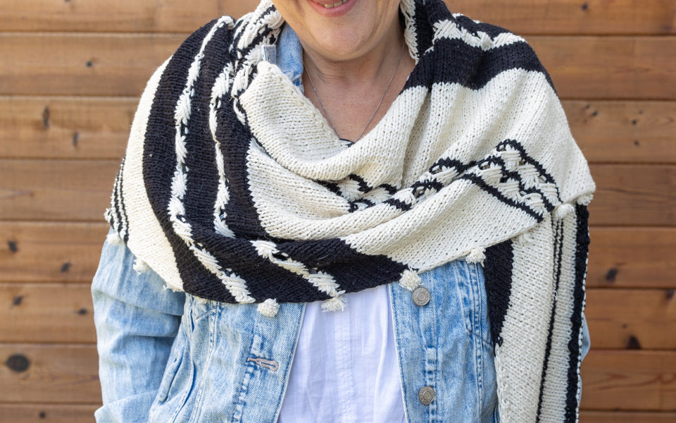 Kit de tricot - Keep me shawl par Lucie Paquet