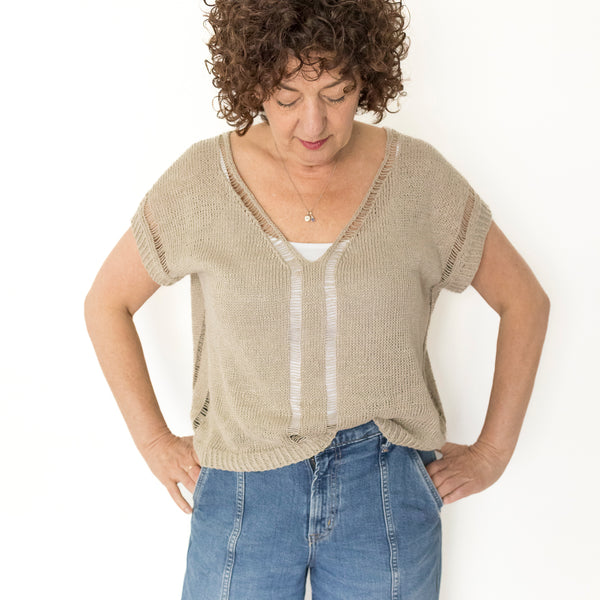Kit de tricot - Outline tee par Jessie Maed