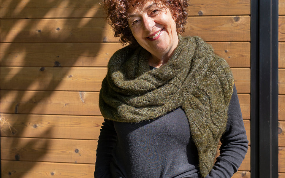 Kit de tricot - Hiedra Shawl par Esti Juango