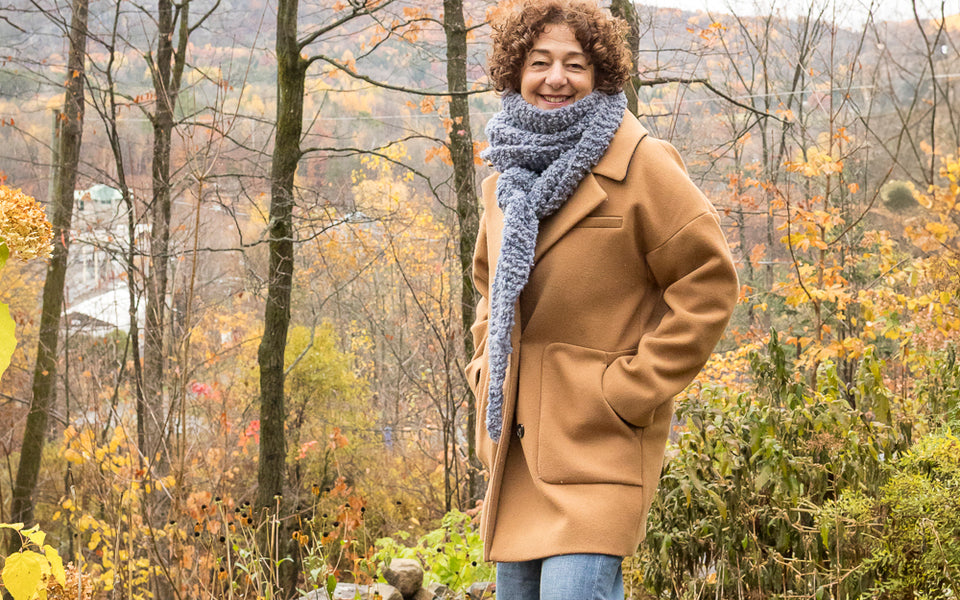 Kit de tricot - Foulard Warm + Fuzzy Kerchief par Purl Soho